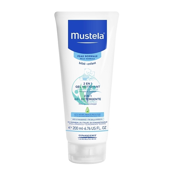 Mustela Linea Pelli Normali Gel Detergente Delicato 2 in 1 Corpo e Capelli 200ml