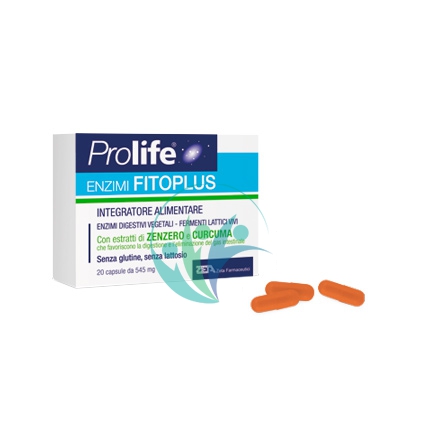 Prolife Linea Intestino Sano Enzimi Fitoplus Integratore Fermenti 20 Capsule